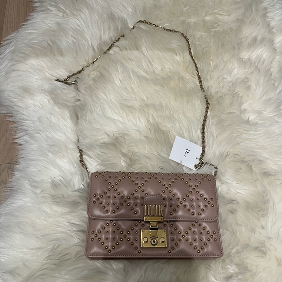 NWT Dior Addict studded wallet on a chain in nude - Picture 6 of 9